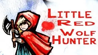 Little Red Wolf Hunter - Mary Doodles Painting