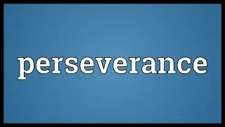 Perseverance Meaning