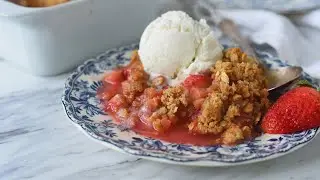 Strawberry Rhubarb Crisp For Two | Small Batch