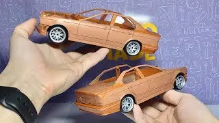 I make two BMWs from PLASTILINA at once, with my own hands, m5 e34