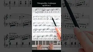 Burgmuller: Arabesque op.100 nr.2 Piano Tutorial #piano #pianotechnique #pianotutorial