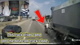 Driver fell asleep and truck flipped over | Cut off | Impatient drivers | Bad moments on the road