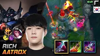 Rich Top Aatrox Build Eclipse Conqueror - Rich Aatrox Match Highlight - LOL KR 12.21