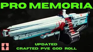 PRO MEMORIA REVIEW & Updated PVE God Roll Crafting Guide - Strand Heavy Machine Gun - Destiny 2