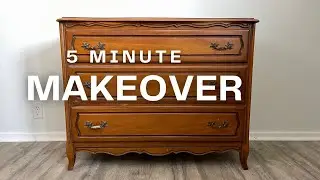 GORGEOUS Furniture Makeover Inspired by Fashion! 5 Minute Makeover