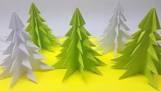 ЕЛКА ИЗ БУМАГИ Оригами на Новый год Поделка | DIY Paper Tree Christmas Origami New Year Craft