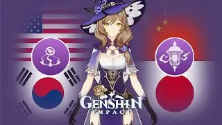 Lisa Voice in 4 Different Languages (Skills & Attack) | Genshin Impact Lisa