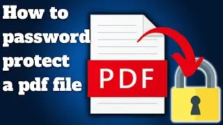 How to password protect a pdf file