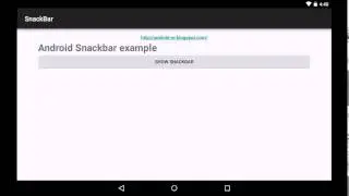 Android Snackbar example of Android Design Support Library