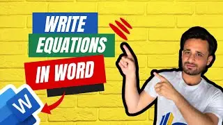 Type Math equations in MS  word | Type equation in word