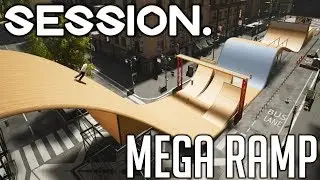 SESSION - Skating the GIANT MEGA RAMP! (Custom Park Showcase)