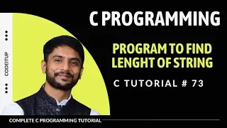 C Program to Find Length of String | In Hindi