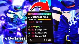 Unlocking 0.01% IMPOSSIBLE Almighty Darkness King In Anime Defenders