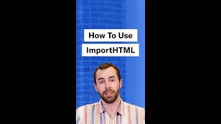 Learn How To Use ImportHTML in 1 Minute | #Shorts