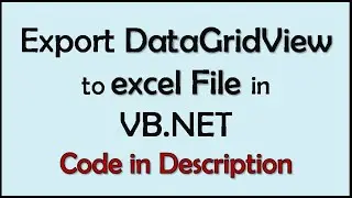 How to export data from datagridview to excel in vb.net