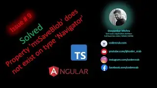 [Solved] Property msSaveBlob does not exist on type Navigator || Issue # 9 || 