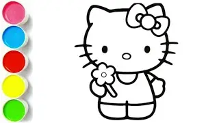 Beautiful Hello Kitty Art for Kids: Easy Painting and Coloring Tutorial