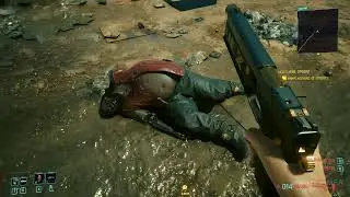 Dex's death body and gun - Cyberpunk 2077
