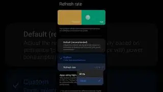 YouTube 120Hz refresh Rate on Redmi Note 13 Pro 5G | app list to force 120hz display#120hz #youtube