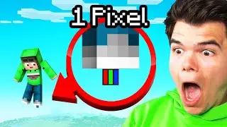 I Played ONE BLOCK on a Single PIXEL! (Minecraft)