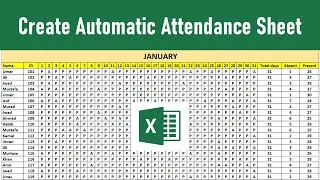 Automated Attendance Sheet in Excel || Attendance Sheet