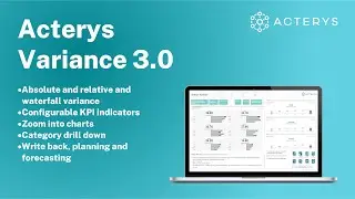 Acterys Variance 3.0:  KPI Cards Variance Analysis & Planning  in Power BI