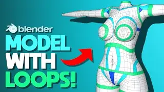 How to Make a Stylized Female Body with CORE LOOPS in Blender 3D!