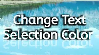 how to change text selection color in html and css