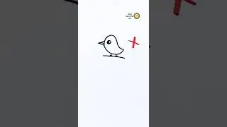 How to draw a bird🐦 || Easy Drawing Idea💡🤩 #shorts #youtubeshorts #drawing #art