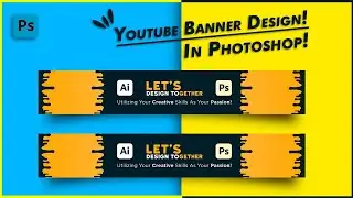 How To Make YouTube Banner Or Channel Art In Photoshop Tutorial Lets Design Together with Uzair khan