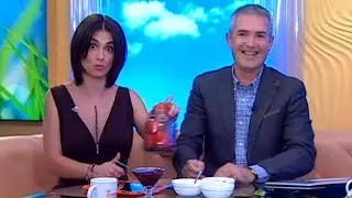 Ирина Муромцева и Владислав Завьялов солят помидоры Утро России 15.08.2014