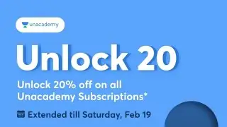 Unacademy 20% Discount on 19th Feb : Use Code - DHR10   #Shorts #shortsyoutubeindia #shortsvideo