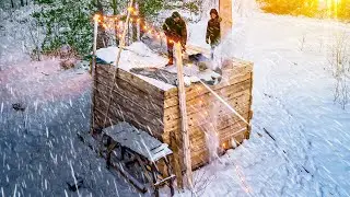 ЖИВЁМ в ЛЕСУ и СТРОИМ ТЁПЛЫЙ ДОМ на СВОЕЙ ЗЕМЛЕ! НАШЛИ ЗЕМЛЯНКУ ОТШЕЛЬНИКА | Стены и крыша - Лесные