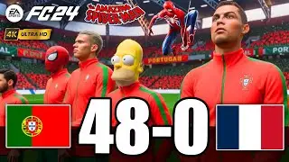 FIFA 24 - RONALDO, SPIDER MAN, BATMAN, MESSI, ALL STARS PLAYS TOGETHER | PORTUGAL VS FRANCE