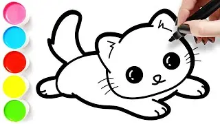 HOW TO DRAW A CUTE CAT - Easy Drawings for Beginners