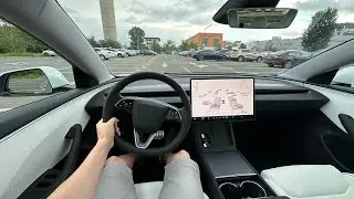 Driving New Tesla Model 3 Performance 2024 - No Comment