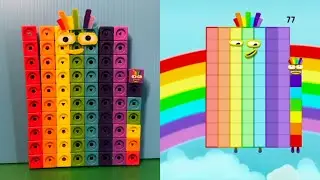 Numberblocks  0-100 learning counting 1-100 but use  numberblocks toys MathLink Cubes counting 0-100