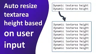 How to auto adjust TextArea height based on user input.