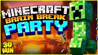 Minecraft Brain Break Party ⛏️ Floor is Lava ⛏️ Olympics ⛏️ Just Dance ⛏️ Freeze Dance for Kids