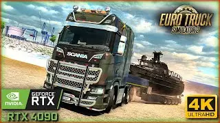 🔵 Transportando Un Barco Militar 🚛| Euro Truck Simulator 2 | PRO MODS | Triple Monitors | RTX 4090