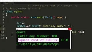 Java program to find Square Root of a Number | Learn Coding