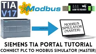 Siemens S7 1200 PLC Modbus RTU slave tutorial | TIA portal