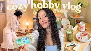 COZY HOBBY VLOG🧺 junk journaling, cozy gaming, & coloring