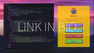 Interactive 'link in Bio' Page Design with HTML/CSS