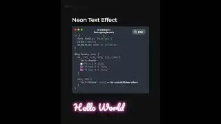 Neon Text Effect With HTML and CSS | 