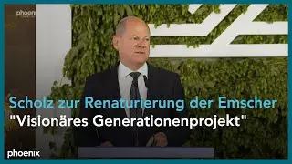 Bundeskanzler Scholz zur Renaturierung der Emscher