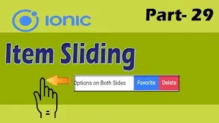 Item Sliding in Ionic | Ionic (Firebase) Tutorial Part - 29