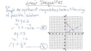 Graphing a system of linear Inequalities