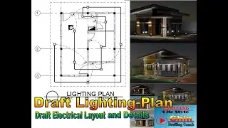 Drawing Exercise 27: How to Draft Lighting Plan in AutoCADD