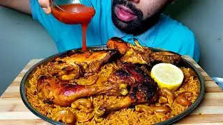 Chicken Kabsa |Chicken Mandi Eating Show|#HungryPiran